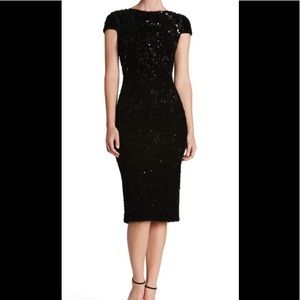 Dress the Population-black sequin midi dress